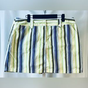 New York & Company‎ 100% Cotton Striped Skort 16” Length, 4”Inseam size 16